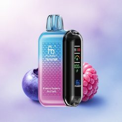 Fumot Tornado 20000 Puffs Blåbringebær Bringebær Hard Candy med Dual Mesh Coil og 850mAh Batteri