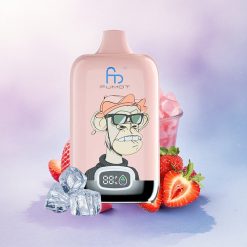 Fumot Tornado Digital Box 12000 Puffs Jordbæris med 550mAh og Mesh Coil