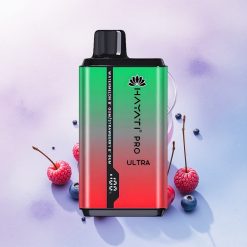 Hayati Pro Ultra 15000 Puffs Blåbær Bringebær Kirsebær Sitron & Blåbær med 2% nikotin og 850mAh