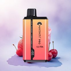Hayati Pro Ultra 15000 Puffs Jordbær Tranebær Kirsebær Is med 850mAh og 2% nikotin