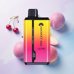 Hayati Pro Ultra 15000 Puffs Kirsebær Is Fersken Mango 850mAh 2% nikotin