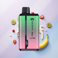 Hayati Pro Ultra 15000 Puffs Kiwi Banan Jordbær Banan 850mAh 2% nikotin