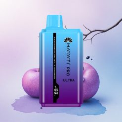 Hayati Pro Ultra 15000 Puffs Svartrips Bomullssukker Blå Bringebær 850mAh 2% nikotin