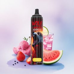 JNR Wolf Niplo 10000 Jordbær Vannmelon Lemonade 0% Nikotin 650mAh 20ml