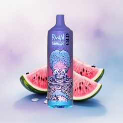 RandM Fumot Tornado 9000 Puffs Vannmelon Brazz Is med 18 mL og Mesh Coil