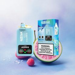 Razz Bar 40000 Puffs Blå Bringebær Is-Jordbær Vannmelon Tyggegummi med 650 mAh og 5% nikotin