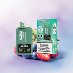 Razz Bar 40000 Puffs Jordbær Kiwi - Blåbær Sur Bringebær Type-C 650mAh 2% Nikotin
