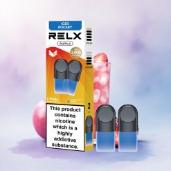 Relx Pod Pro 2 Vape Device Drikke-Iskald Pocary 18mg/ml nikotin med 1,9ml kapasitet og 3 spenningsjusteringer