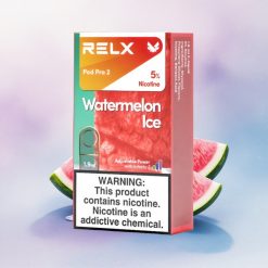 Relx Pod Pro 2 Vape Device Vannmelon Is 50mg/ml nikotin, 1.9ml kapasitet, 3 spenningsinnstillinger