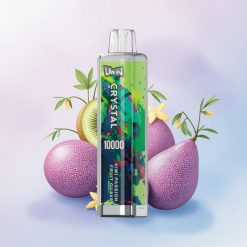 Uwin Crystal 10000 Puffs Kiwi Pasjonsfrukt Guava med RGB-lys og 650mAh